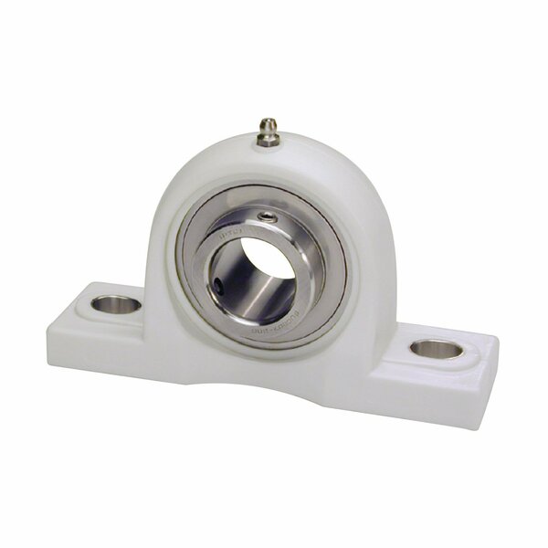 Iptci Pillow Block Ball Brg Unit, 1.25 in Bore, Thermoplastic Hsg, Stainless Insert, Set Screw, Non-Relube SUCTP206-20N